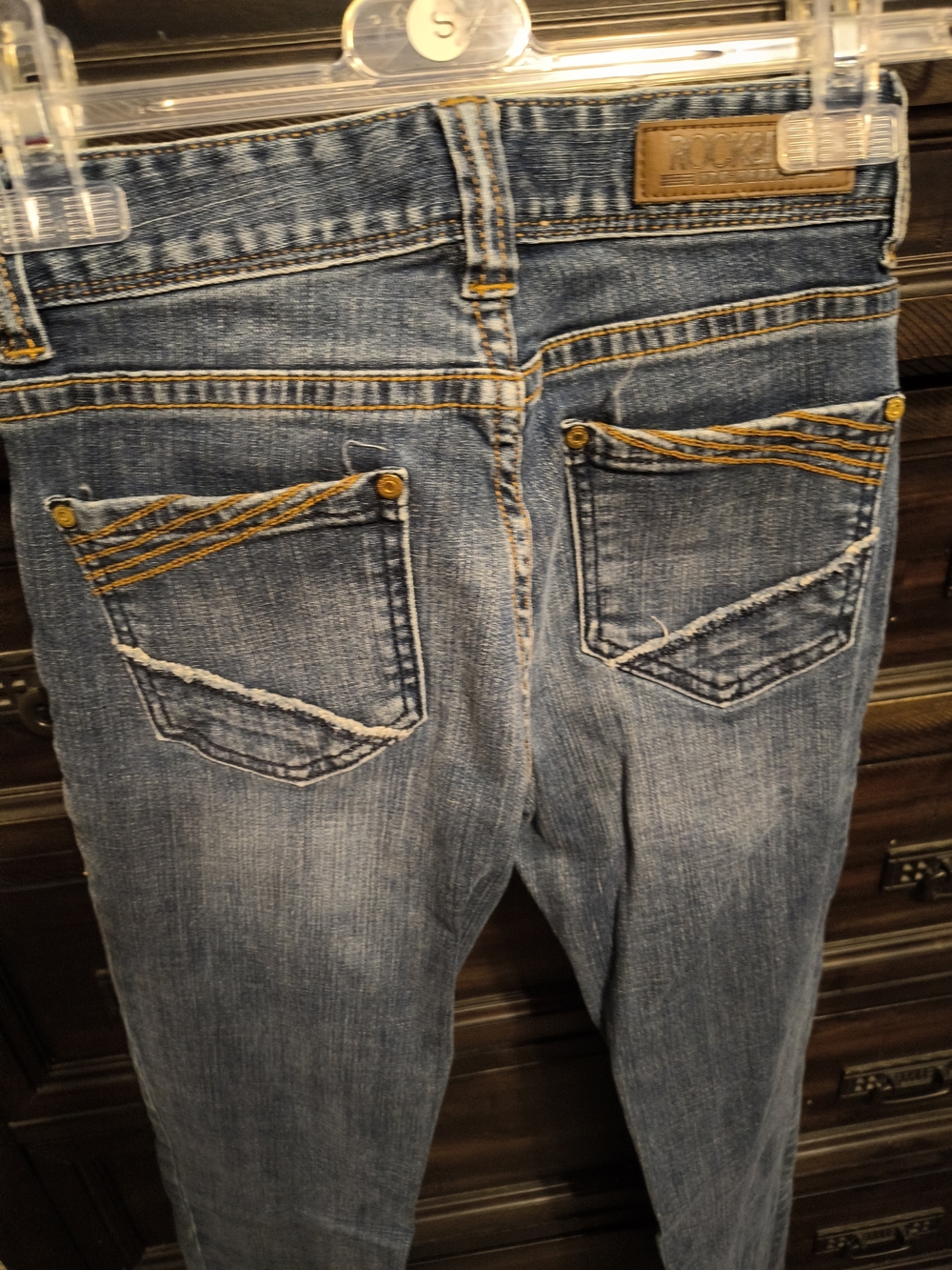 Rock & Roll Cowgirl Women’s Blue Bootcut Jeans - Picture 4 of 7
